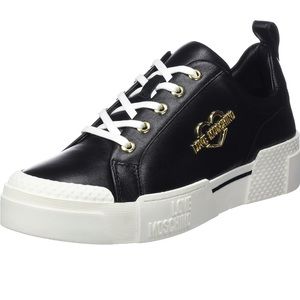 New Love Moschino black leather sneakers